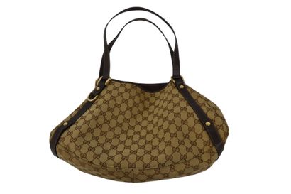 GUCCI
Sac à main beige marron en toile avec...