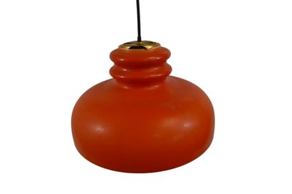 Suspension en opaline orange en verre des...