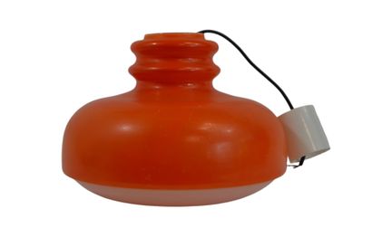 Suspension en opaline orange en verre des...