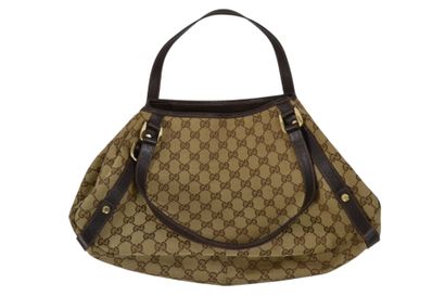 GUCCI
Sac à main beige marron en toile avec...