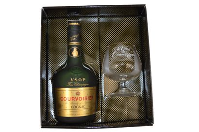 Coffret de fine champagne Courvoisier dans...