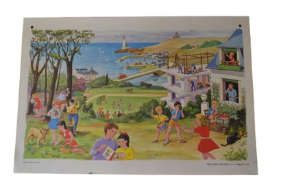Réunion d'affiches scolaires, 8 affiches...