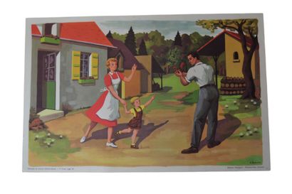 Réunion d'affiches scolaires, 8 affiches...