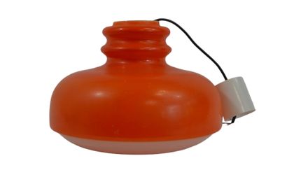 Suspension en opaline orange en verre des...