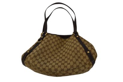 GUCCI
Sac à main beige marron en toile avec...