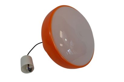 Suspension en opaline orange en verre des...