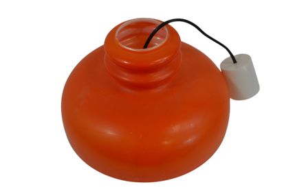 Suspension en opaline orange en verre des...