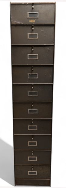 RONEO 
Metal filing cabinet in grey lacquered...