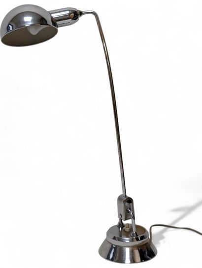 JUMO model 600 desk lamp in articulated chromed...