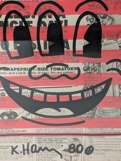 KEITH HARING (1958-1990)
Red and black ink...