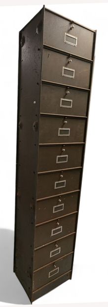 RONEO 
Metal filing cabinet in grey lacquered...