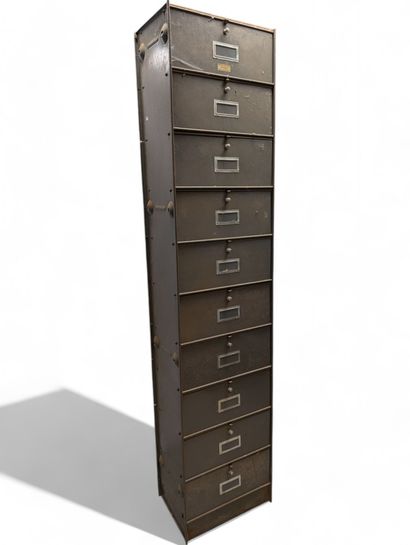 RONEO 
Metal filing cabinet in grey lacquered...