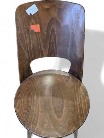 BAUMANN 
Suite of 13 chairs in thermocurved...