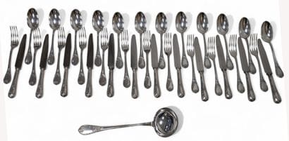 CHRISTOFLE
Part of a Louis XV style silver-plated...