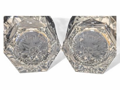 SAINT LOUIS
Pair of crystal tumblers decorated...