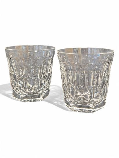 SAINT LOUIS
Pair of crystal tumblers decorated...
