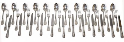 CHRISTOFLE
Part of a Louis XV style silver-plated...