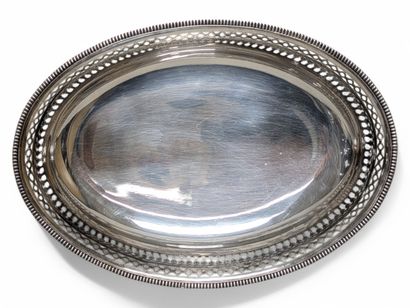 Oval bread basket in sterling silver, Minerve...