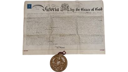 Grande patente de la reine Victoria, en faveur...