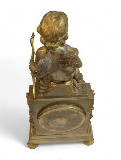 Boundary clock in chased and patinated gilt...