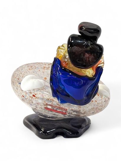 MURANO
Clown vide-poche en verre polychrome...