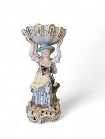 MEISSEN - SAXE
Sujet vide-poche en porcelaine...