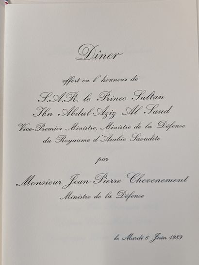 Importante collection de menus, cartes de...