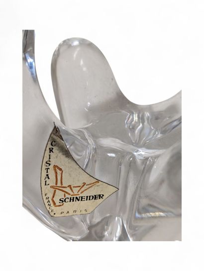 SCHNEIDER
Pied de lampe moderniste en cristal...