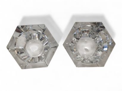 BACCARAT
Paire de salerons hexagonaux en...
