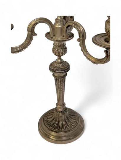 Paire d'importants candélabres ou chandeliers...