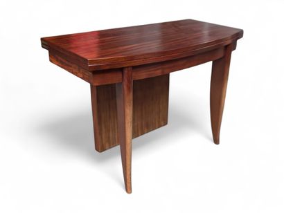 Table à plateau portefeuille en acajou de...