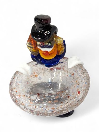 MURANO
Clown vide-poche en verre polychrome...