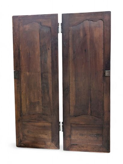 Deux anciennes portes d'armoire en acajou...