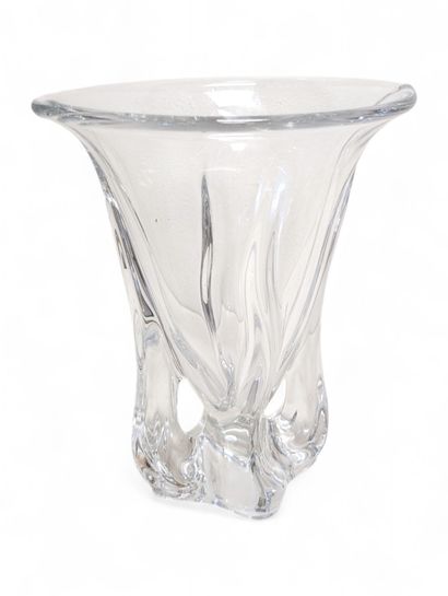 DAUM FRANCE
Important vase à col évasé en...