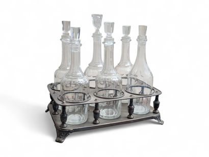 CAILAR BAYARD
Porte-carafes en métal argenté...