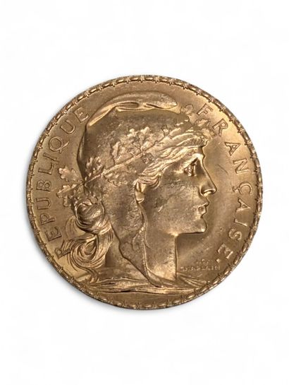 1 pièce de 20 Francs en or au Coq de Chaplain...
