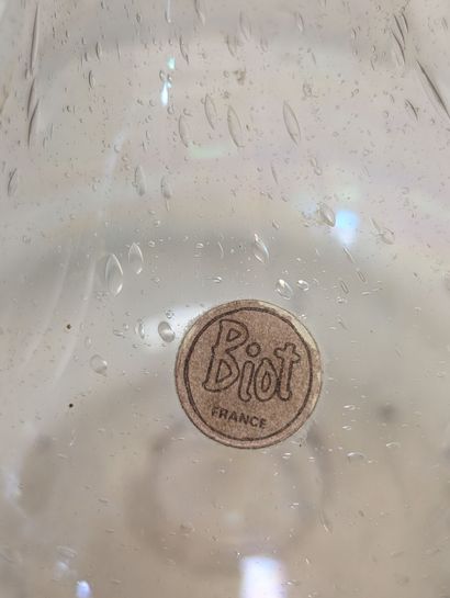 BIOT
Important vase soliflore en verre soufflé...