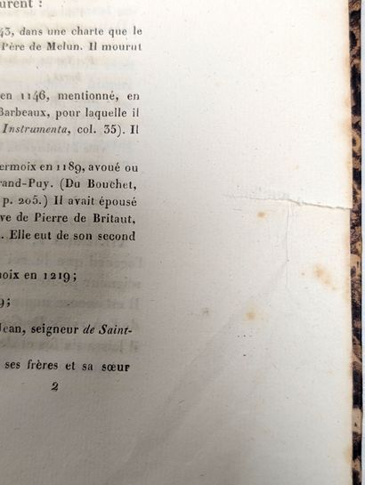 Généalogie de la Maison de Melun par M. LE...