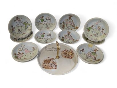 TRADITION FRANCE
Suite de 12 assiettes parlantes...