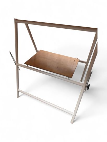 Grande table d'architecte et son tabouret...