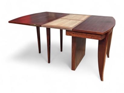 Table à plateau portefeuille en acajou de...