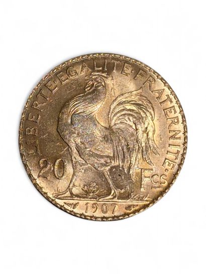 1 pièce de 20 Francs en or au Coq de Chaplain...