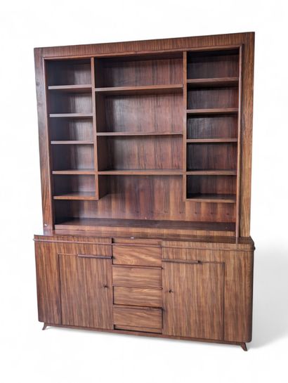 Importante bibliothèque formant buffet deux...