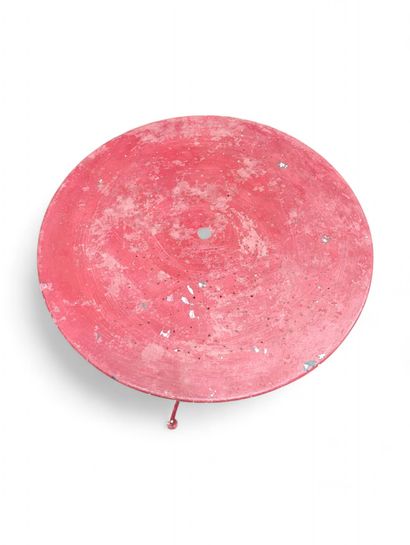 Table de jardin ronde en fer forgé laqué...