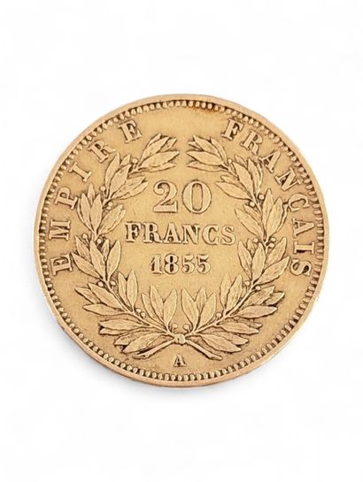 Une pièce de 20 Francs or Napoléon III tête...