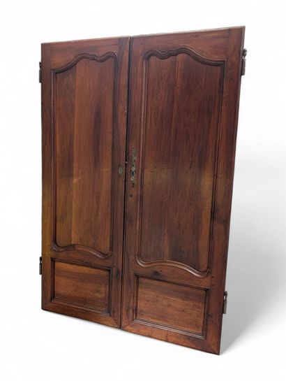 Deux anciennes portes d'armoire en acajou...