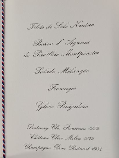 Importante collection de menus, cartes de...