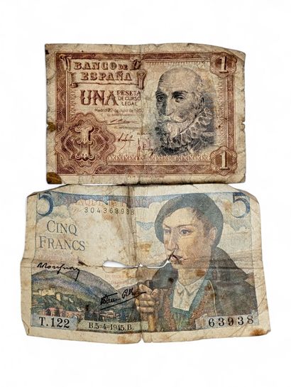 Collection de pièces de monnaie et billets...