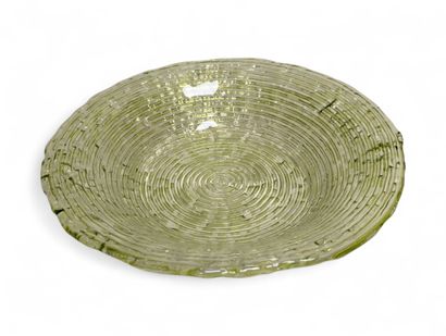 Coupe vide-poche en verre pressé moulé de...