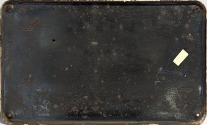 Plaque émaillée bleue et blanche marquée...